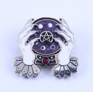 Enamel Pin Manufacture Custom Cool Cartoon Metal Badge Demon Anime Glitter Hard Enamel Pin