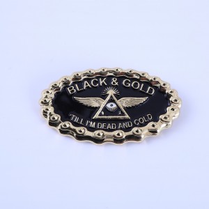 Wholesale personalized custom metal die casting double sided 3D antique gold plated masonic challenge coins